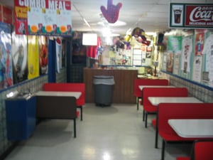 Inside the concession stand