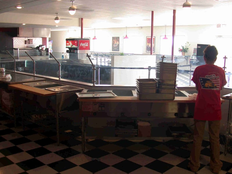 Lobby as seen from behind the counter