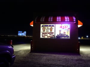 The Box Office and the RED TICKET Screen in the background.