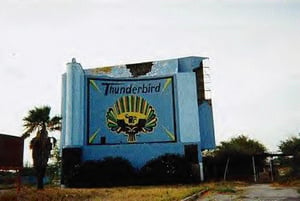 screen tower with mural