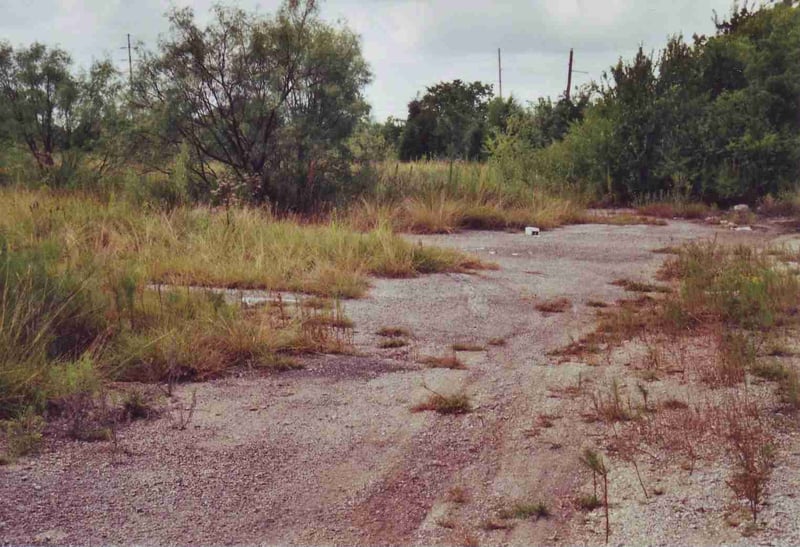 Exit road with ramps on left