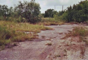 Exit road with ramps on left