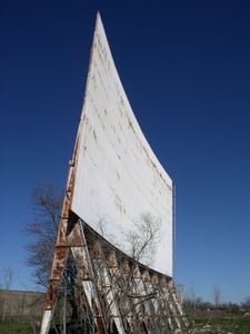 Side Angle Shot of the Front Screen. No buildings Remains.