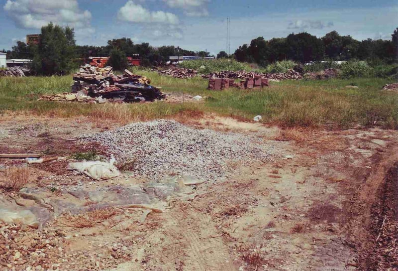 Drive-in area used for storage