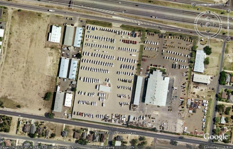Aerial view of former drive-in site