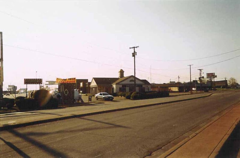 This is the corner of New Road and Valley Mills. This was the edge of the Westview property, now a Family Dollar and a series of shops (some out of business).