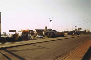 This is the corner of New Road and Valley Mills. This was the edge of the Westview property, now a Family Dollar and a series of shops (some out of business).