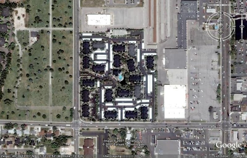 Aerial view of the former drive-in site