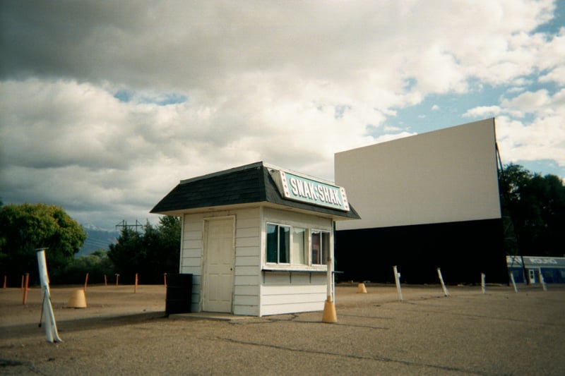 Front of screen and concessions building