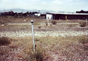 Looking in the direction of torn down screen