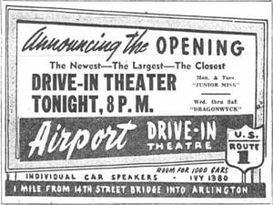 Airport Drive-In, Arlington,Va. taken spring 1949