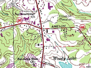 TerraServer map of showing former site-NE corner of US-29 Amherst and Amelon Rd