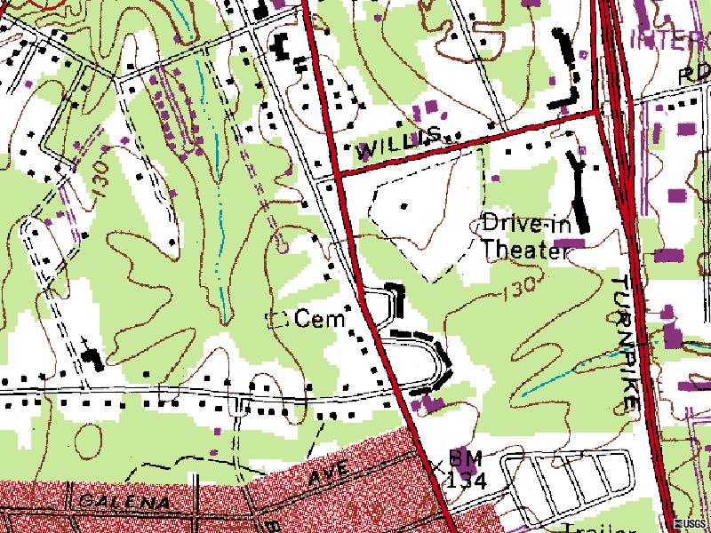 TerraServer map of former site