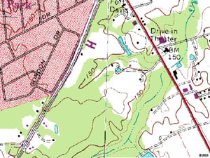 TerraServer map of former site on US 301 at Wagner road