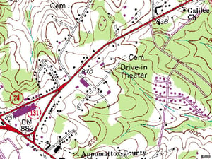 TerraServer map of former site