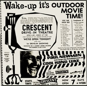 Crescent Drive-in Theater spring announcement 3-22-68.