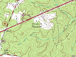 TerraServer map of former site