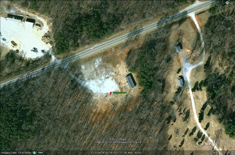 Google Earth image of former site