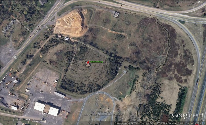 Google Earth image of former site