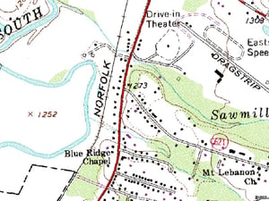 TerraServer map of former site-part of Eastside Speedway