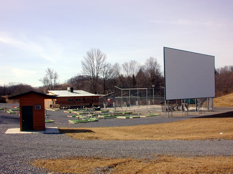 screen and miniature golf course