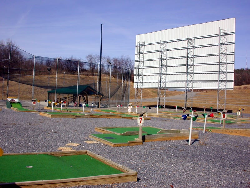 screen and miniature golf course