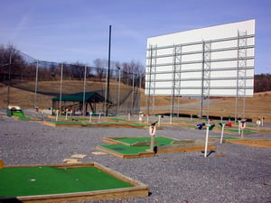screen and miniature golf course