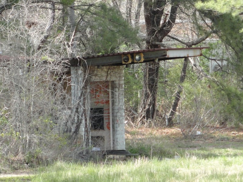 remnants of the ticket booth