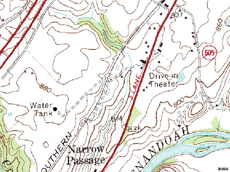 TerraServer map of former site