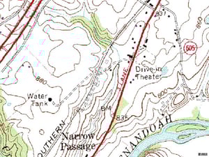 TerraServer map of former site
