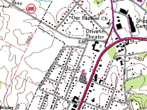 TerraServer map of former site