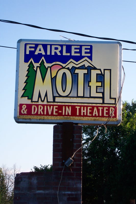 Motel sign close-up.