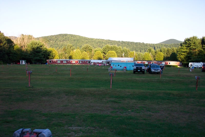 View of lot from the base of the screen.