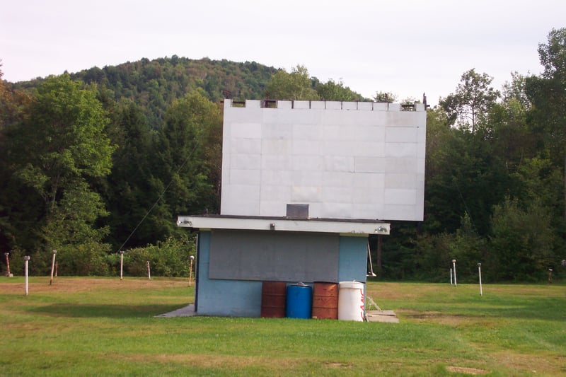 projection booth and screen