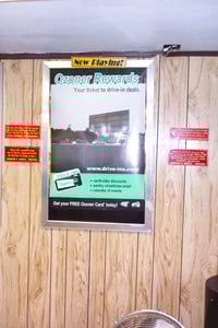 Interior view of poster advertising the Ozoner Card Program!