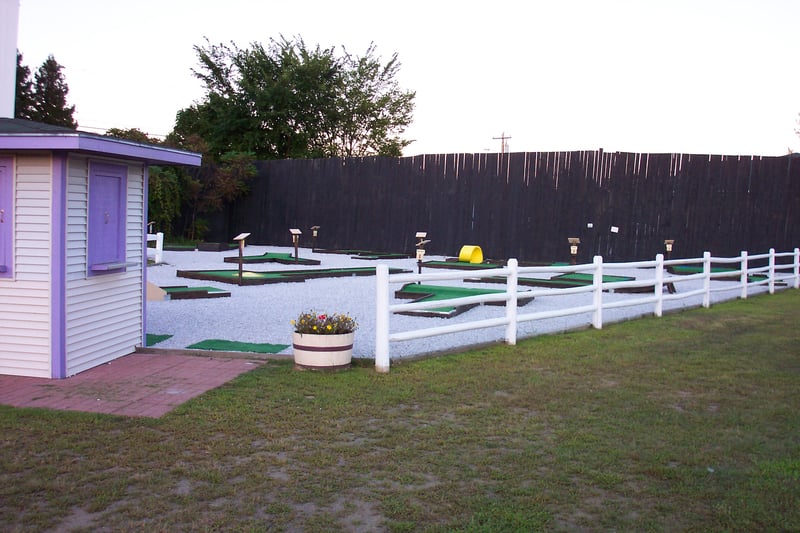 mini-golf area.