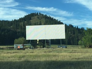 Auto Vue Drive In Theatres new Digital screen (2015).Colville, Washington