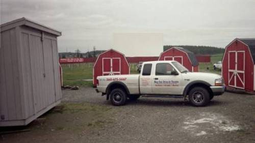 The sheds are used for the Santa's Village
display during December.
