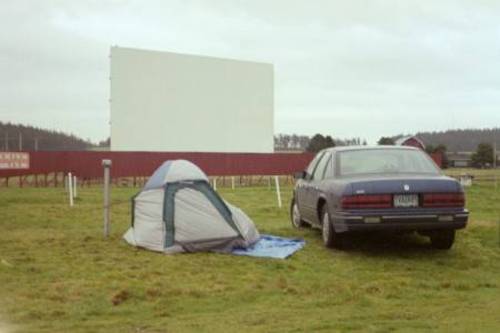 camping out, not recommended in January!