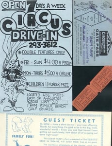 Old Circus Drive-In stuff, obtained in 2000.