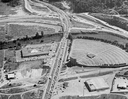 From above, Highway 99 on the left.