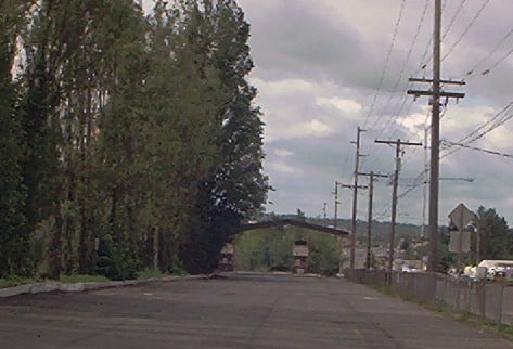 The front entrance with the ticket counters in the last days