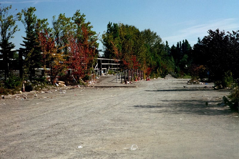 Swap meet parking/walkway entrance