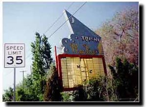 Final days of the Top-Hi Drive In sign