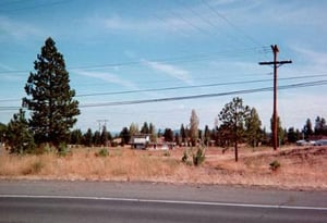 West End Drive-In from the street.  Workers were there putting up a fence on the day I arrived.