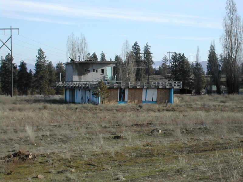 Photo of exterior of snack bar and projection booth