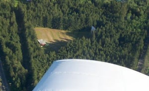 aerial view of drive-in