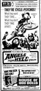 August '68 newspaper ad(from Wisconsin Movies by Starlight site)