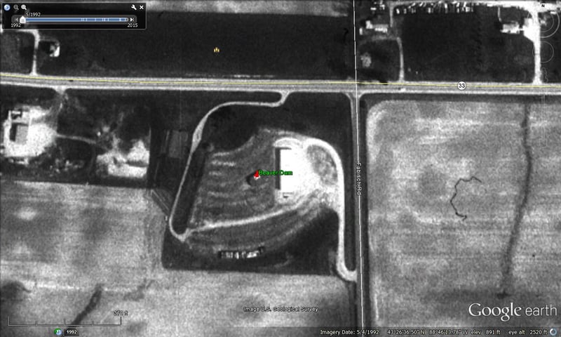 google earth image of site in 1992