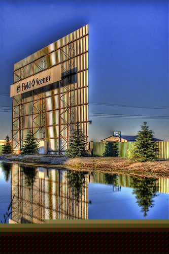 An HDR photo of the drive-in.
